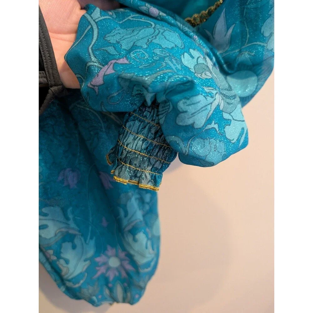 Disney Aladdin Jasmine Costume Pants Parachute Medium 7/8 Halloween Parks Gypsy - Picture 10 of 11